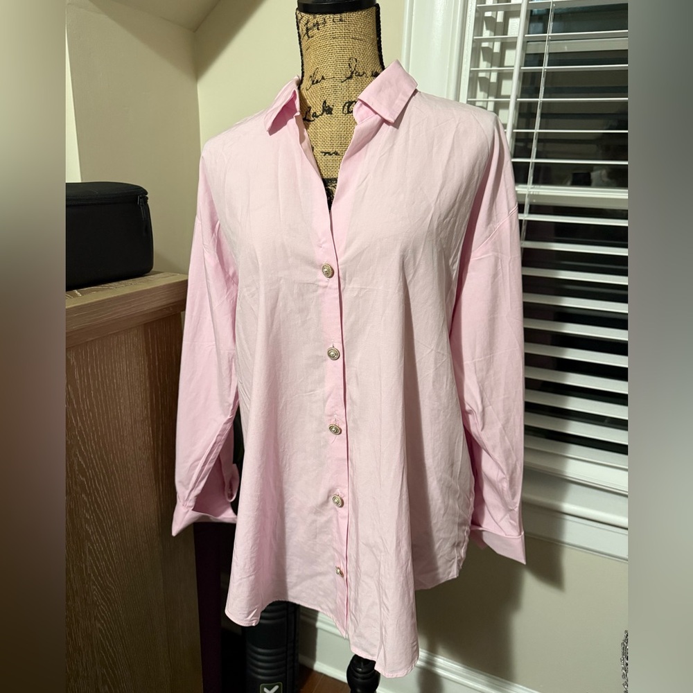 Ovi Pink Button-Up Shirt